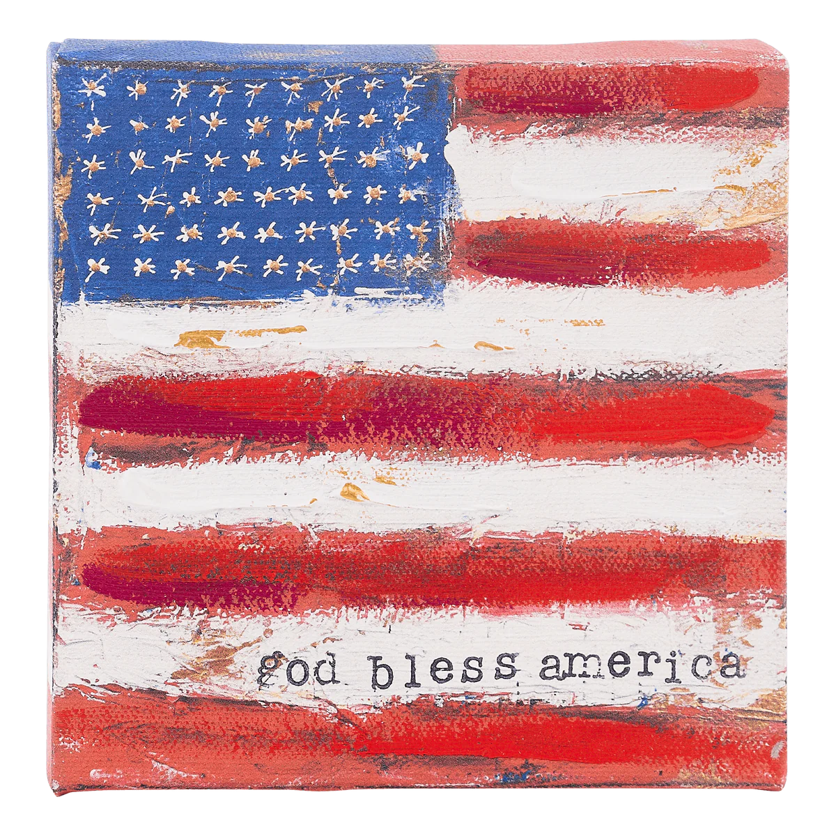 God Bless Flag Canvas