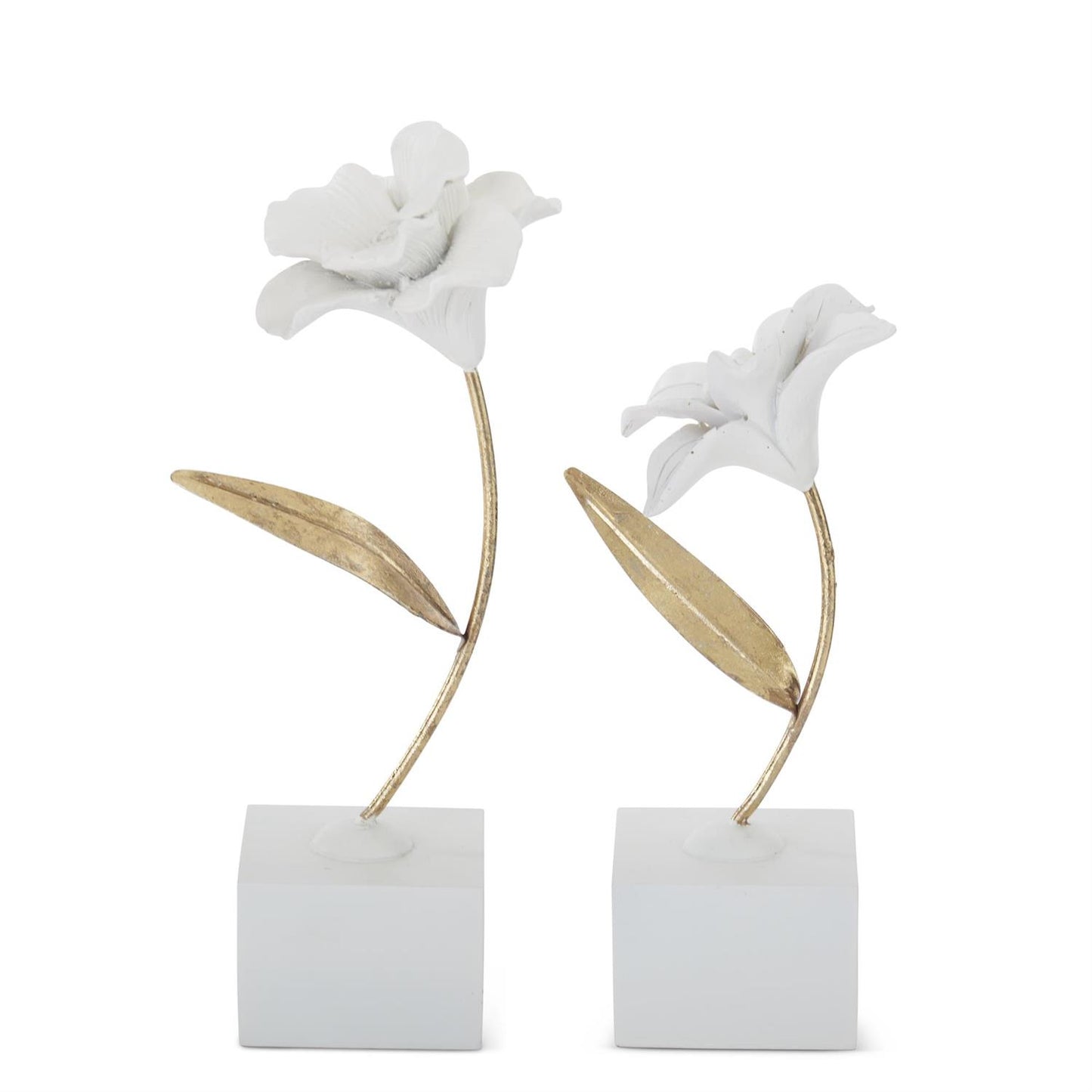 White & Gold Stem Flowers