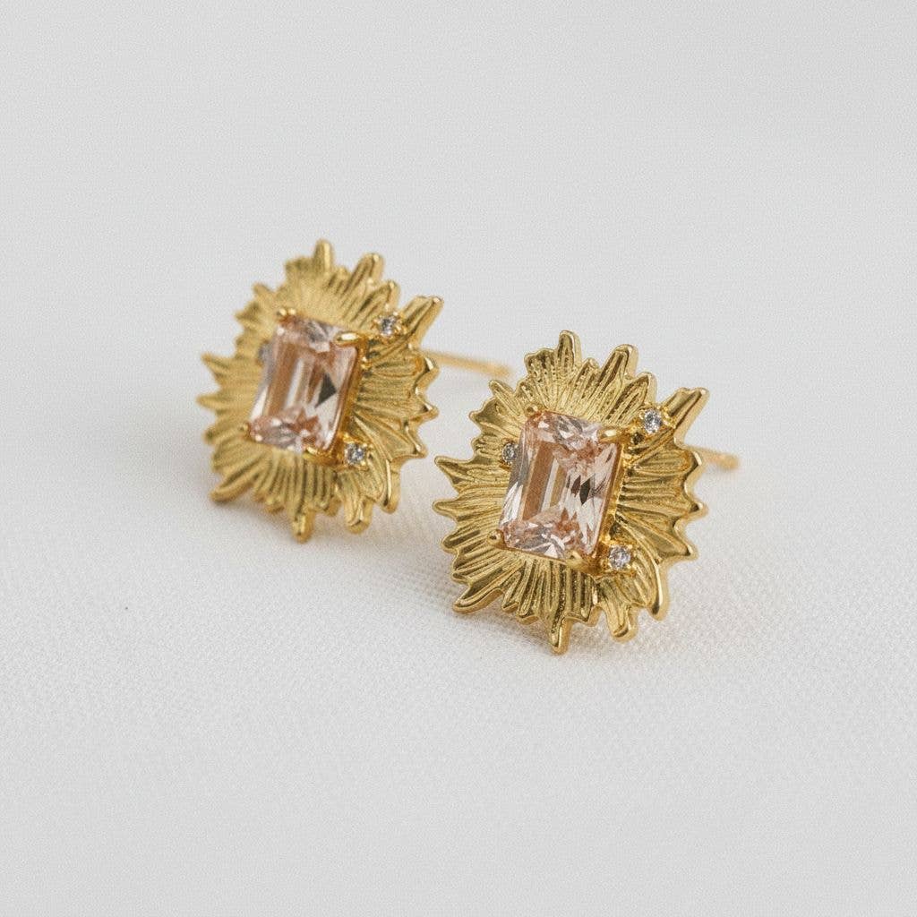 Floral Gemstone Earrings