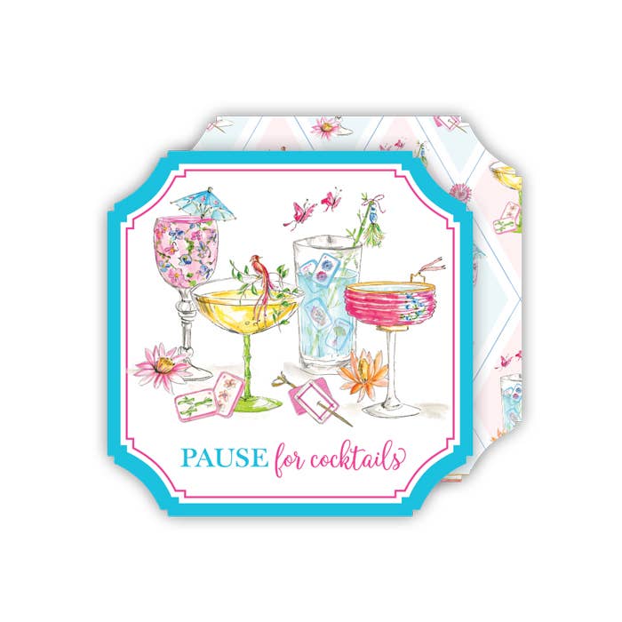 Pause For Cocktails Coasters