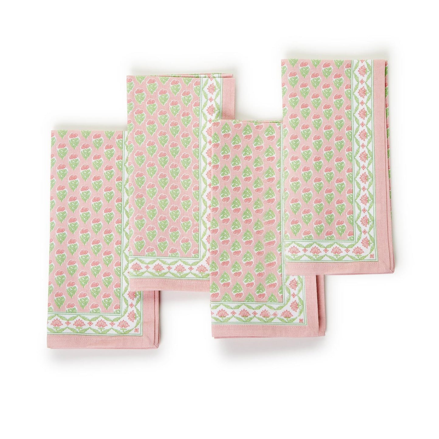 Floral Block Cloth Napkins