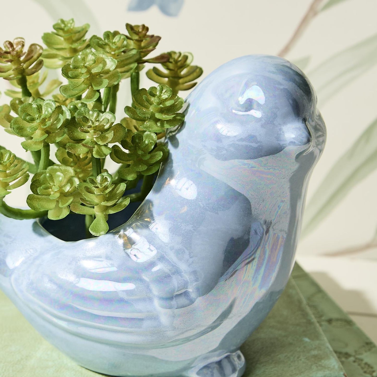 Iridescent Bird Cachepot