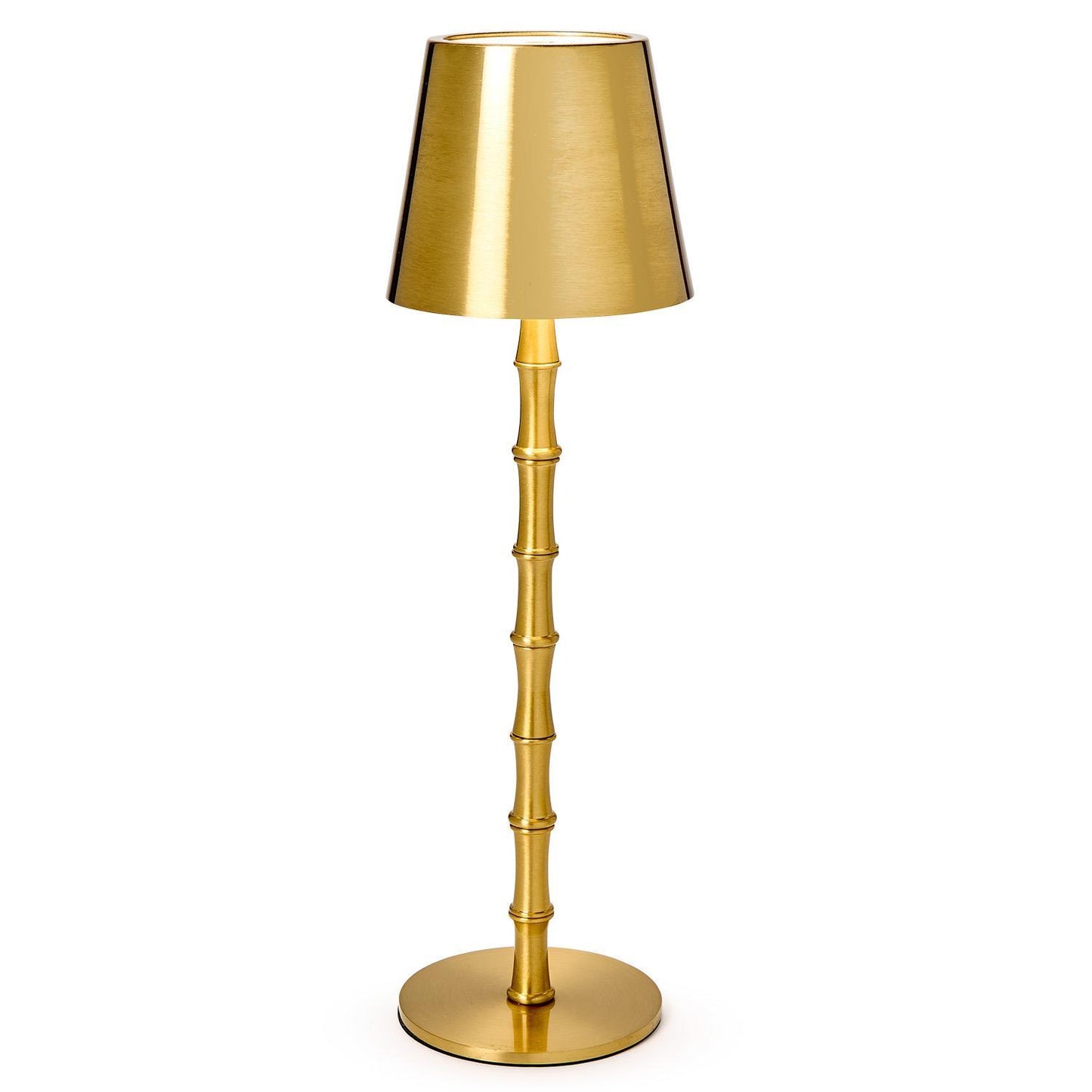 Cordless Gold Bamboo Table Lamp