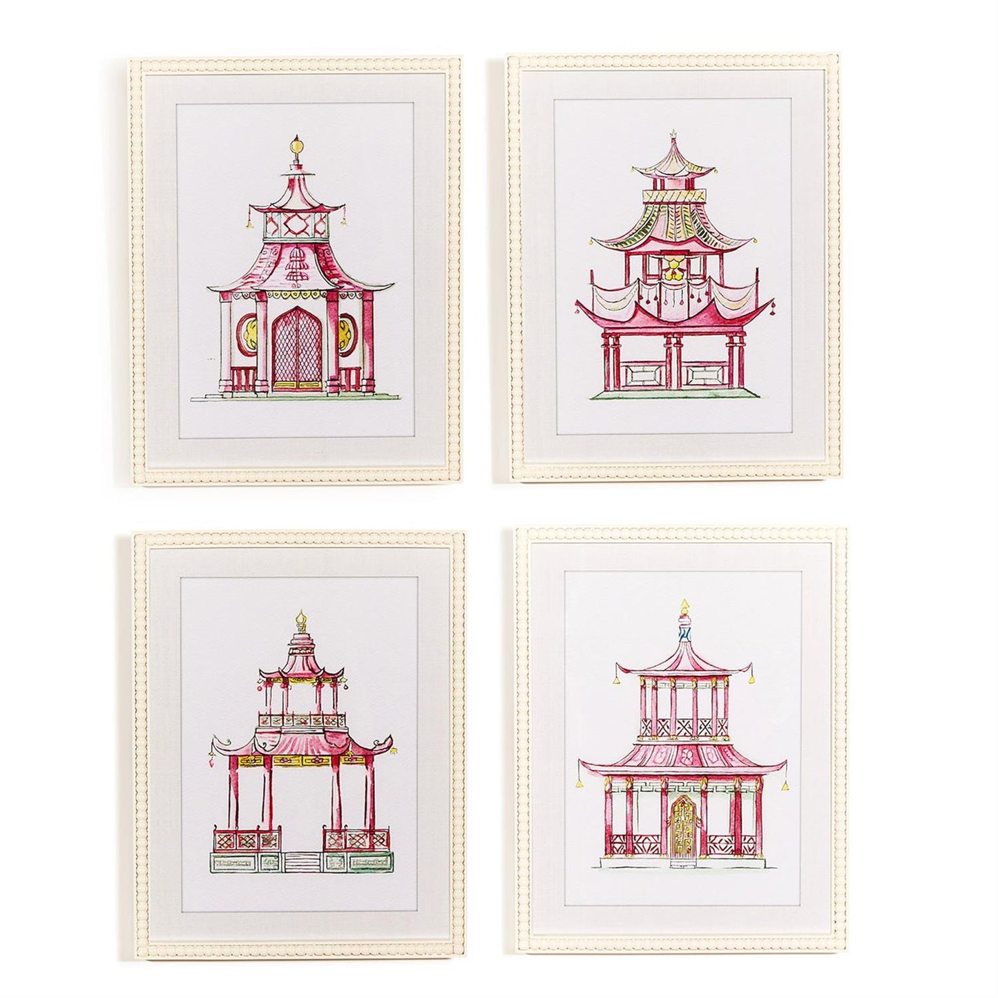 Pink Pagoda Framed Art
