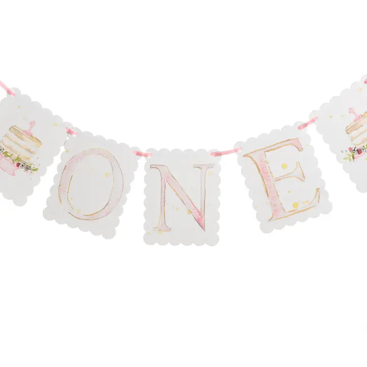 "One" Cake Banner