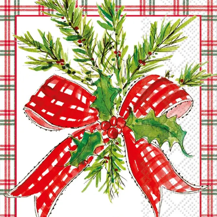 Plaid Bow Guest Napkin
