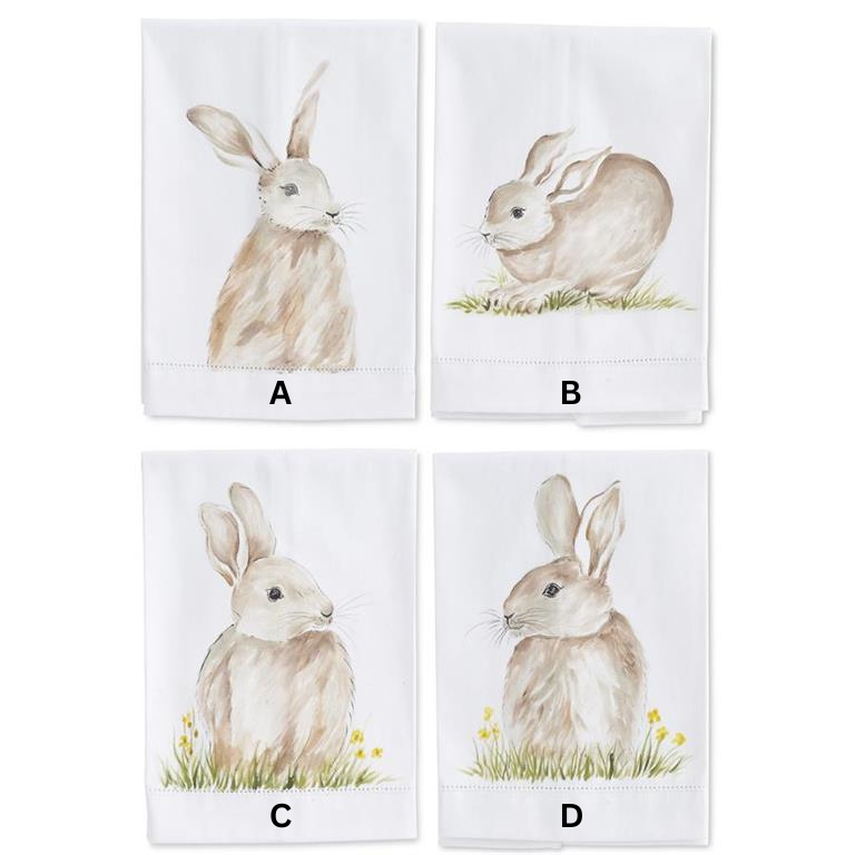 Bunny Hand-painted Guest Towel