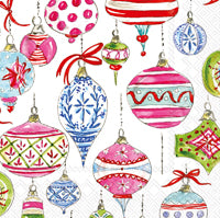 Merry Vintage Ornaments Cocktail Napkin