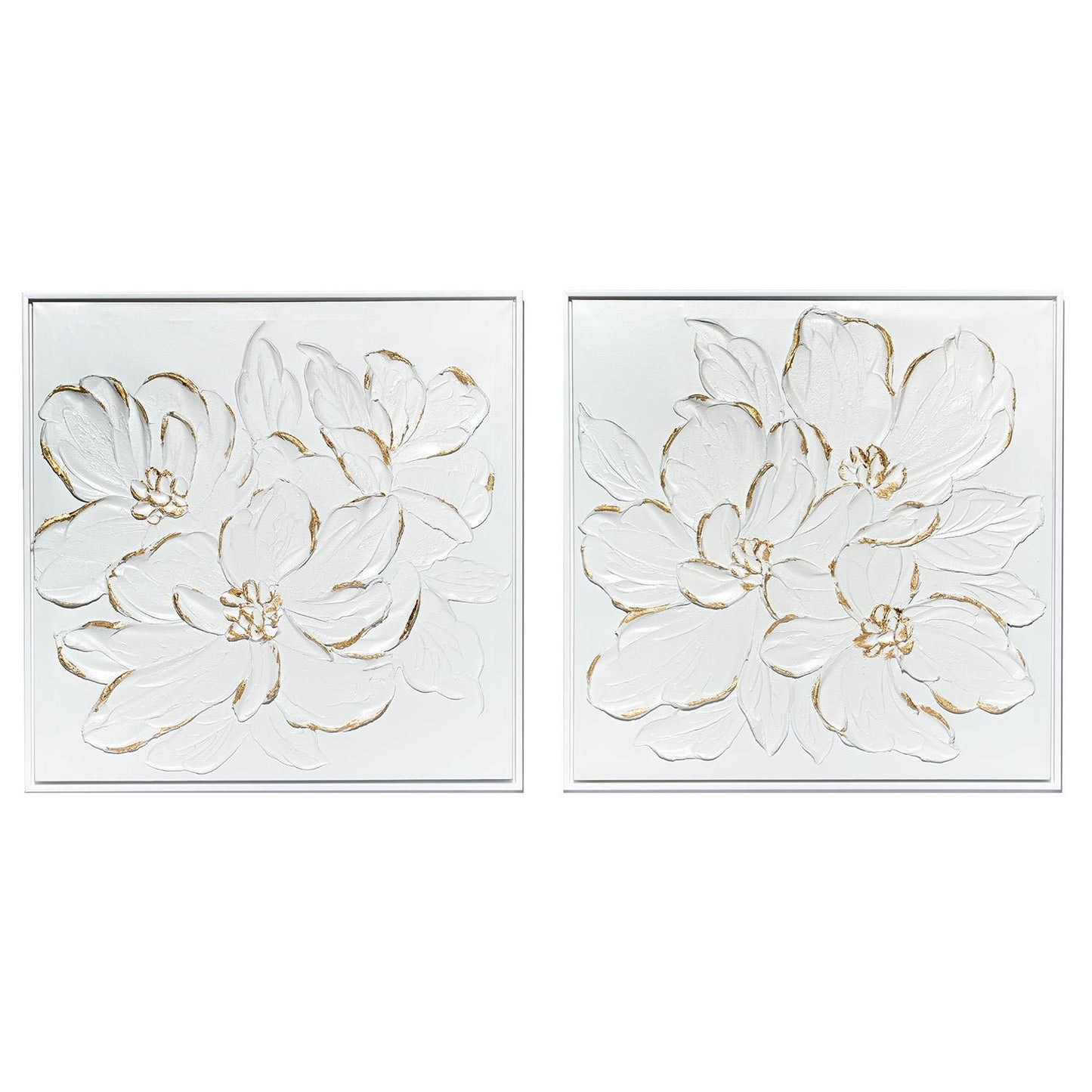 White Florals Wall Art