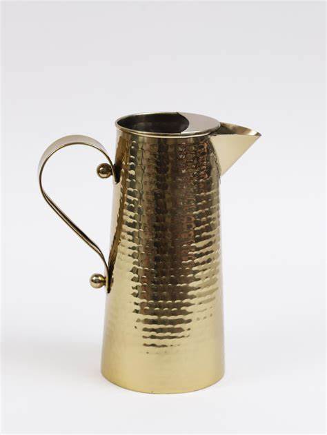 Gold Hammered Pitcher