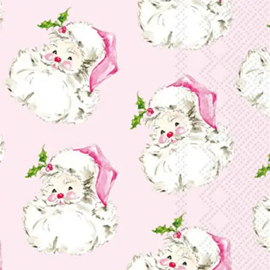 Pink Santa Guest Napkin