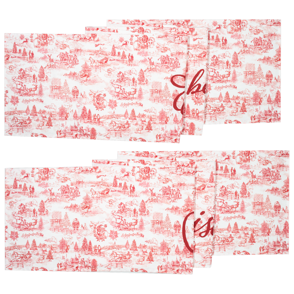 Christmas Toile Table Runner
