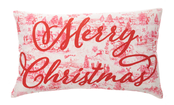 Christmas Toile Pillow