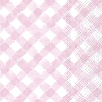 Gingham Light Rose Guest Napkin