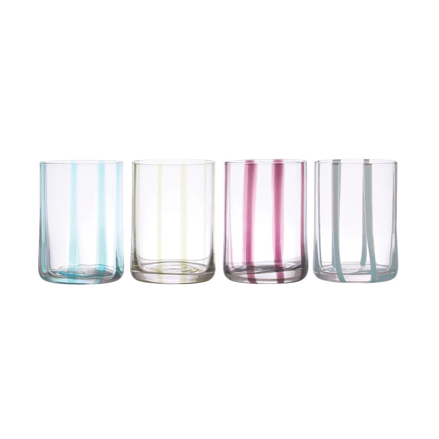Striped Drinking Glass