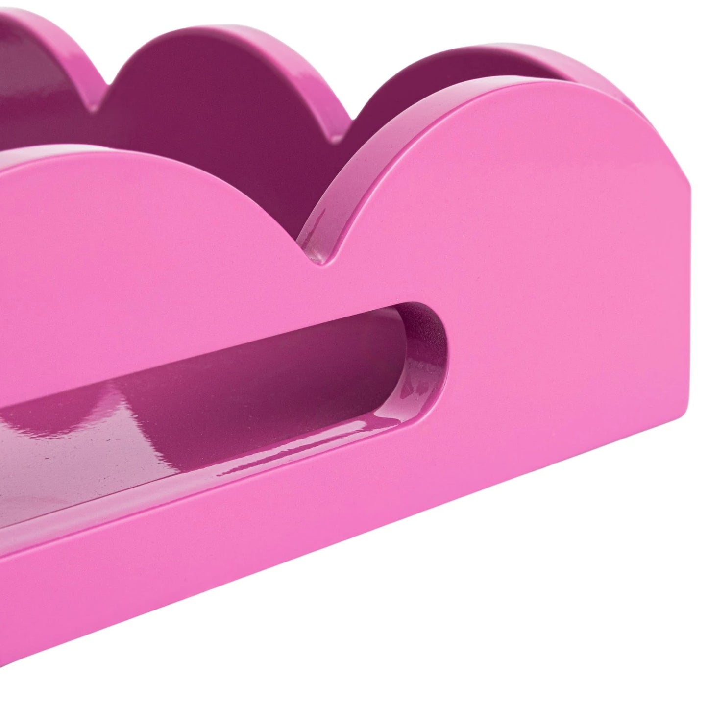 Fuchsia Scalloped Tray