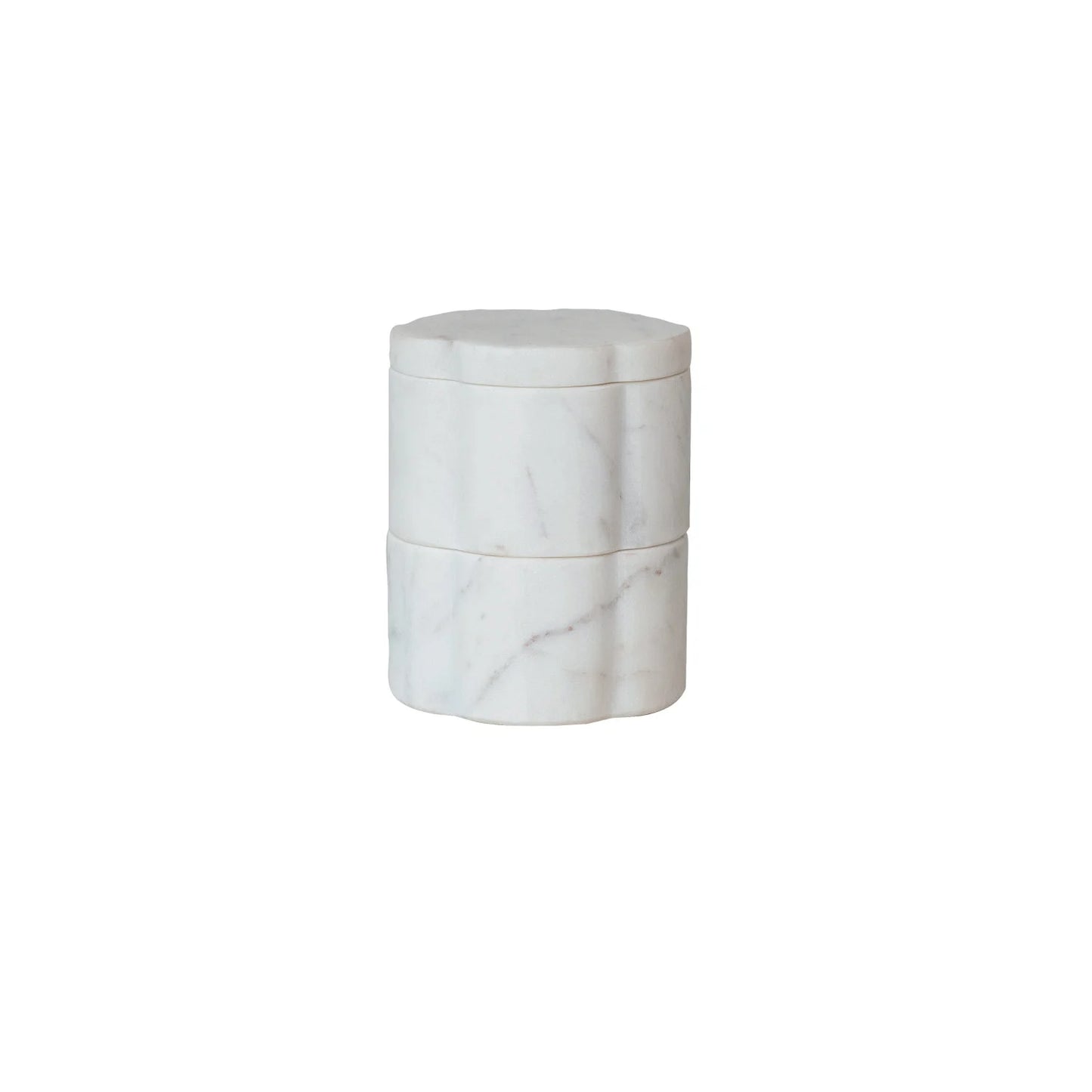 Marble Scalloped Stackable Pinch Pots