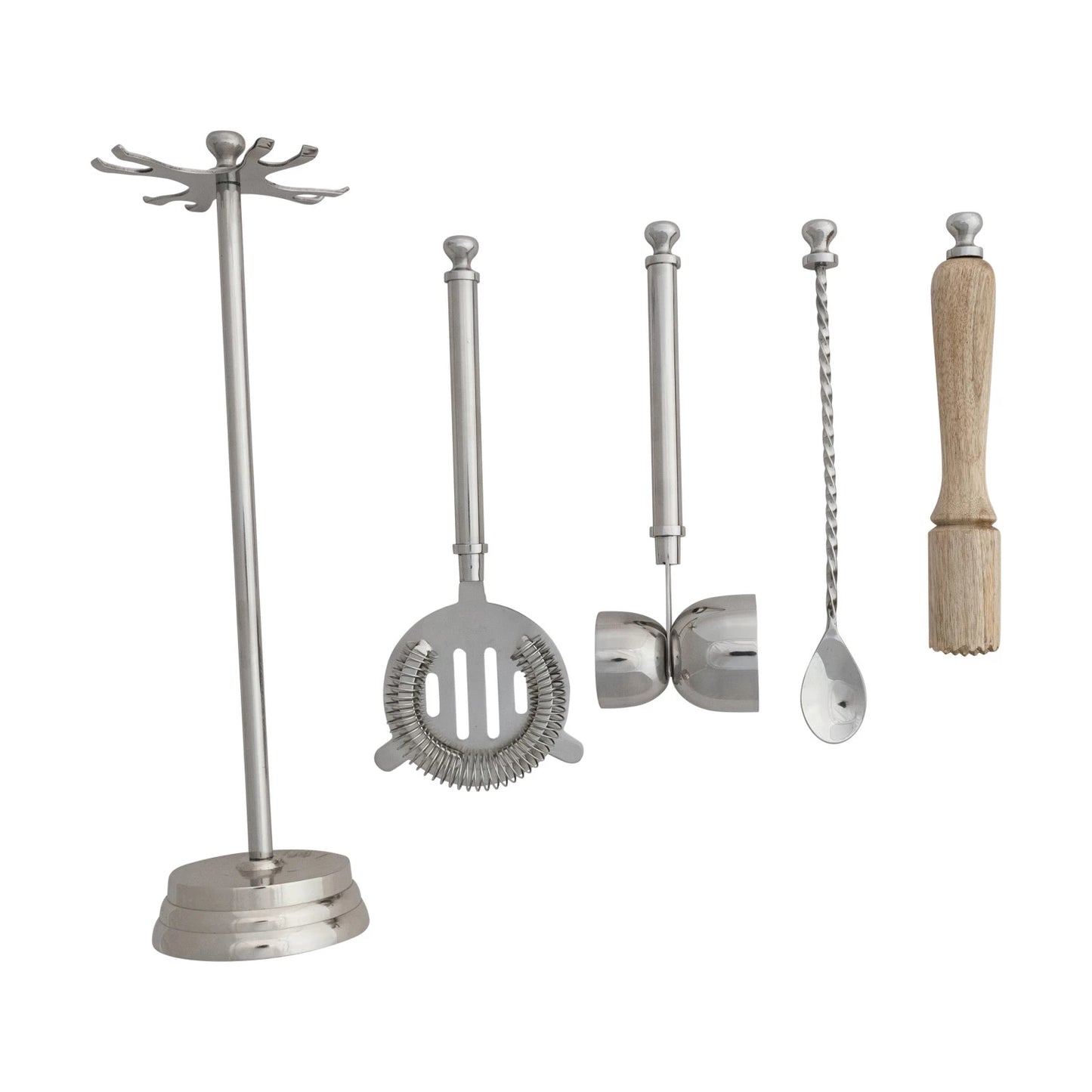 Stainless Steel & Mango Wood Bar Tools