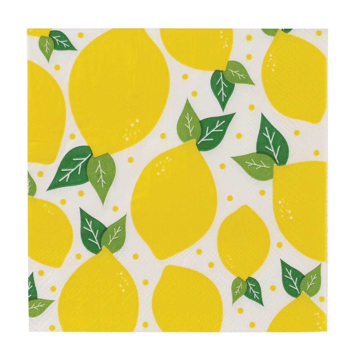 Lemon Cocktail Napkin