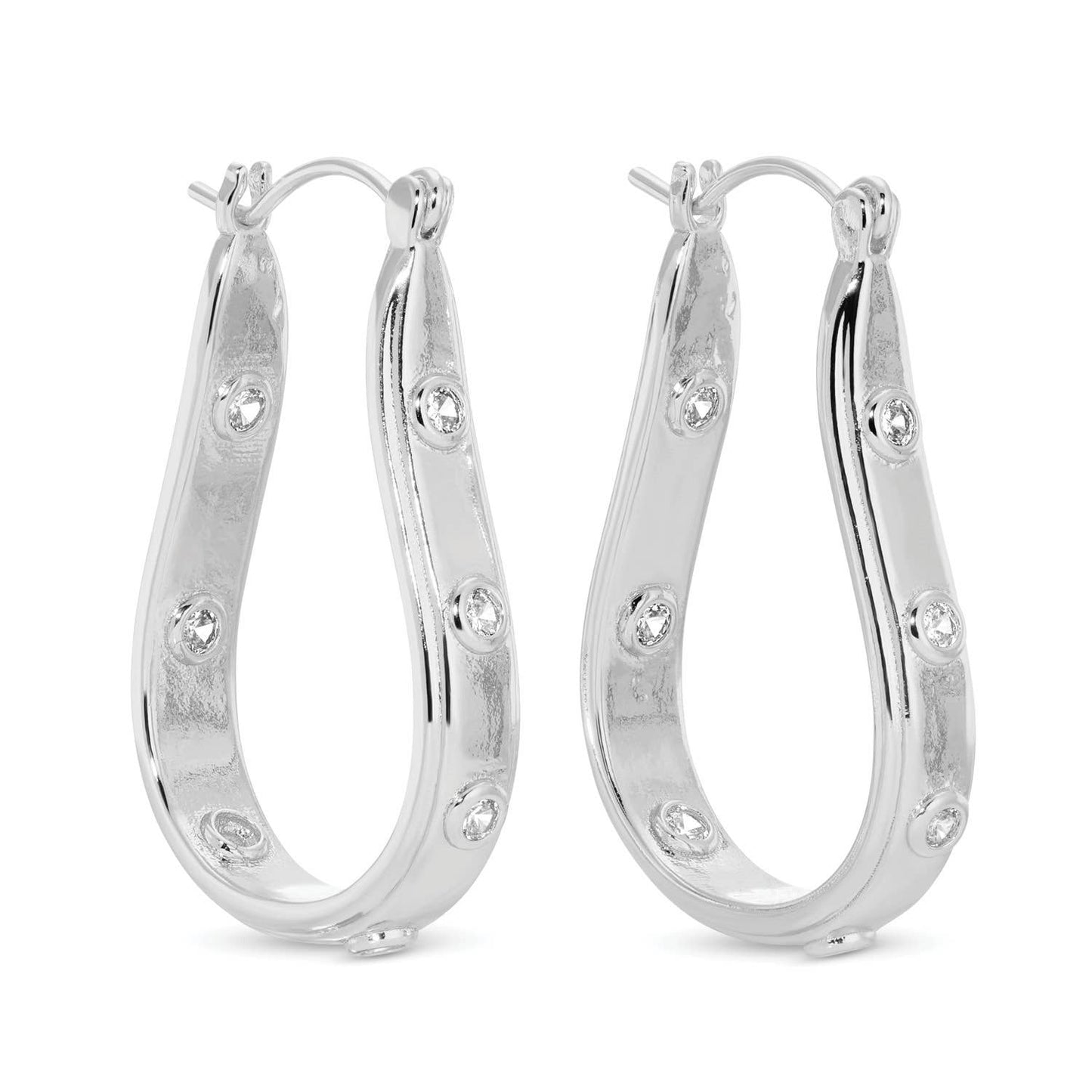 Petite Oblong Latch Earrings