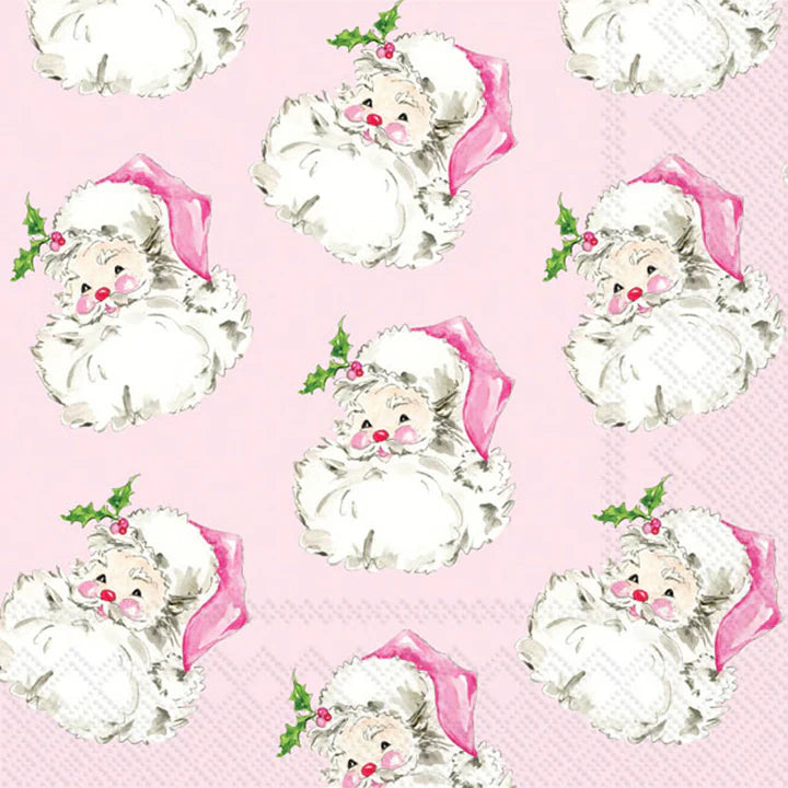 Pink Santa Luncheon Napkin