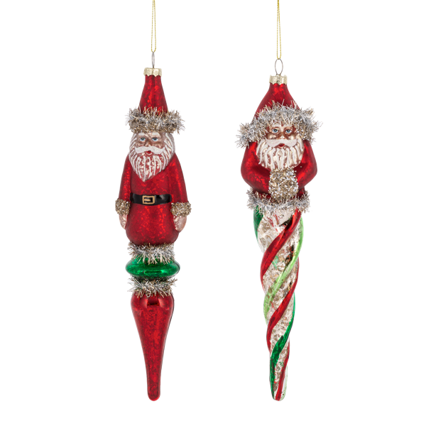 Santa Icicle Orn