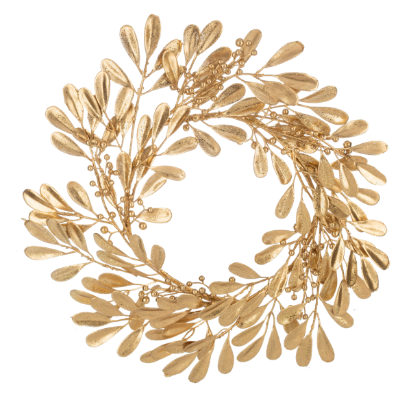Gold Holly Wreath