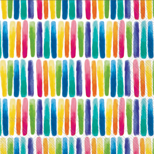Rainbow Lines Cocktail Napkin