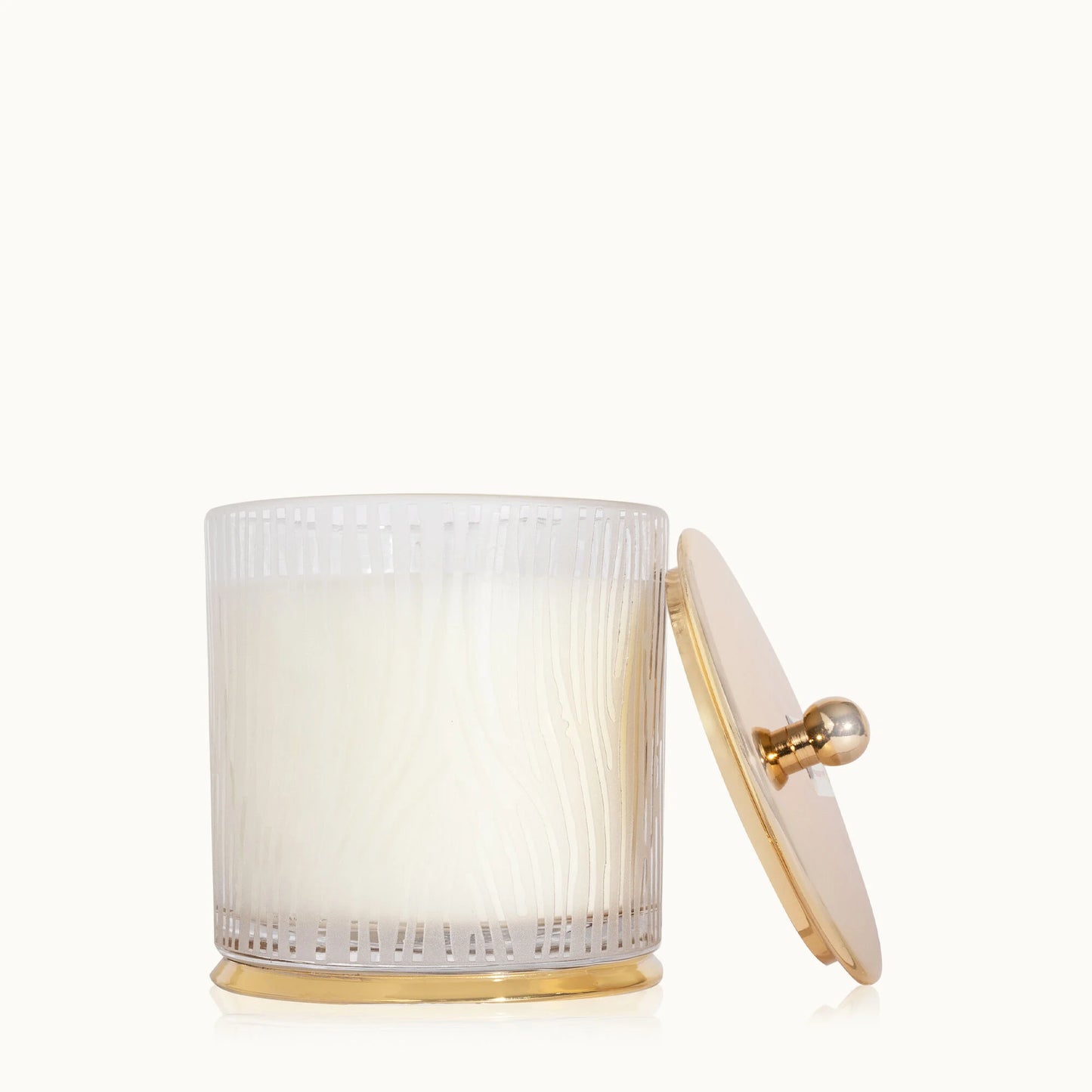 Gilded LG Frosted Wood Candle