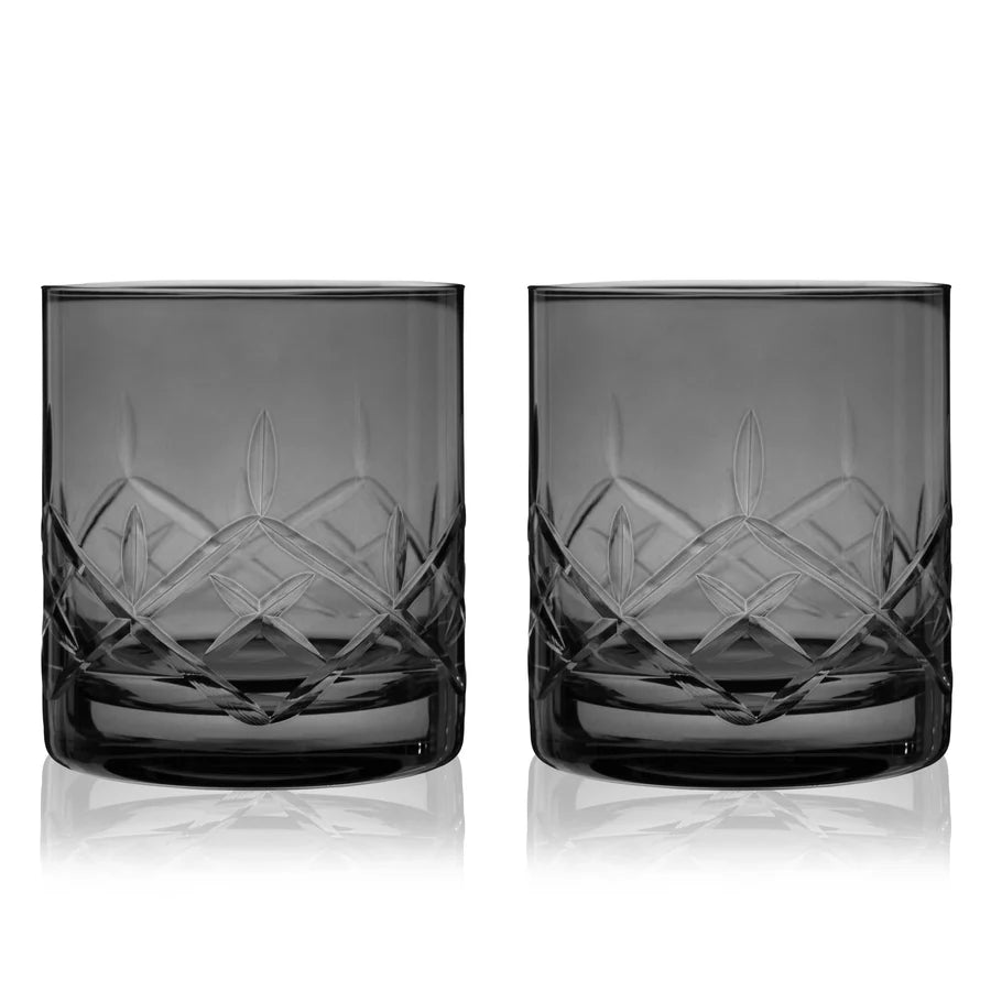 Admiral Crystal Smoke Rocks Glass