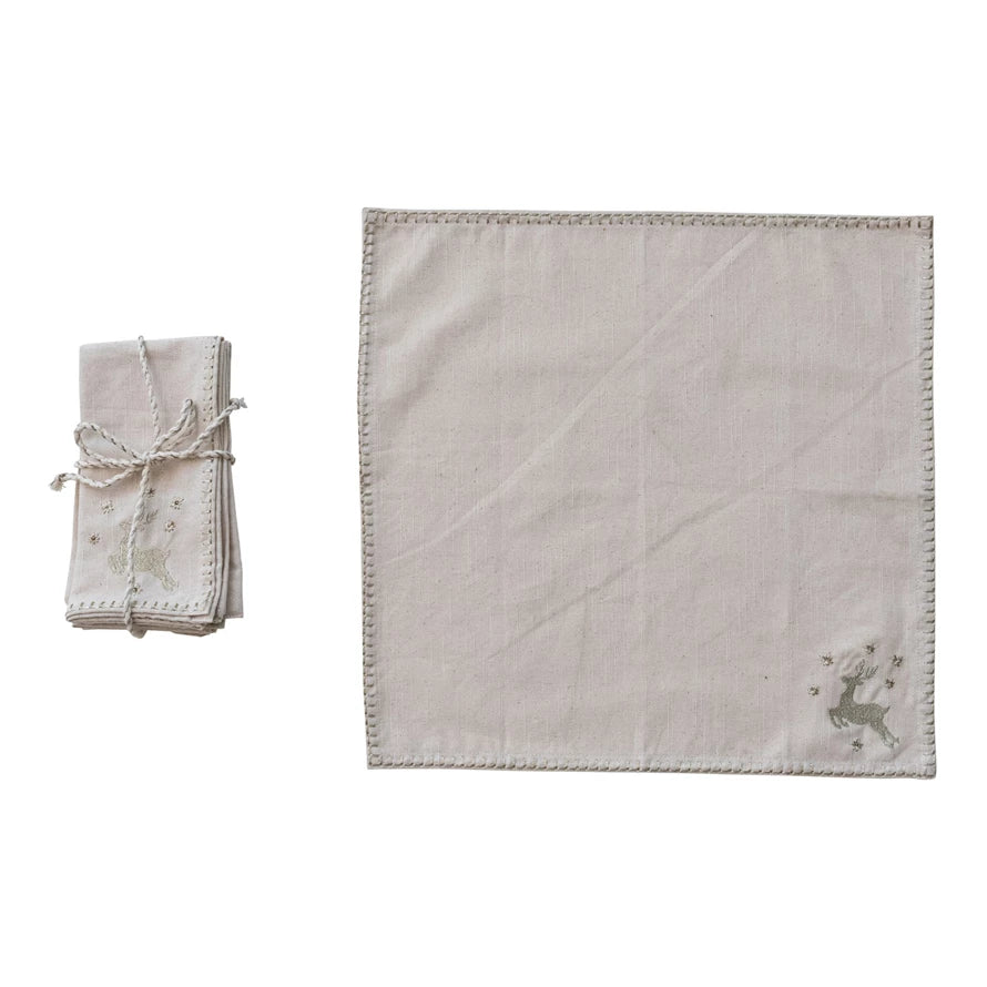 Reindeer Silver Napkin Set