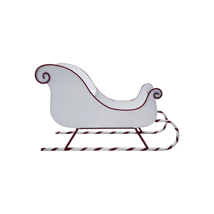 Metal Candy Cane Sled
