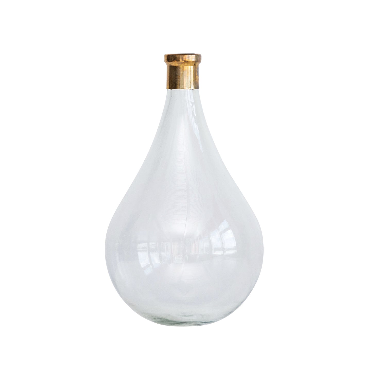 Glass Brass Vase