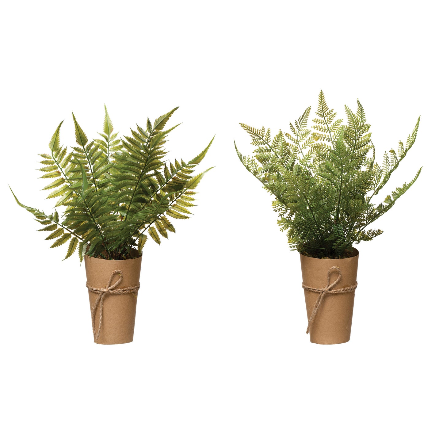 Faux Fern Pot