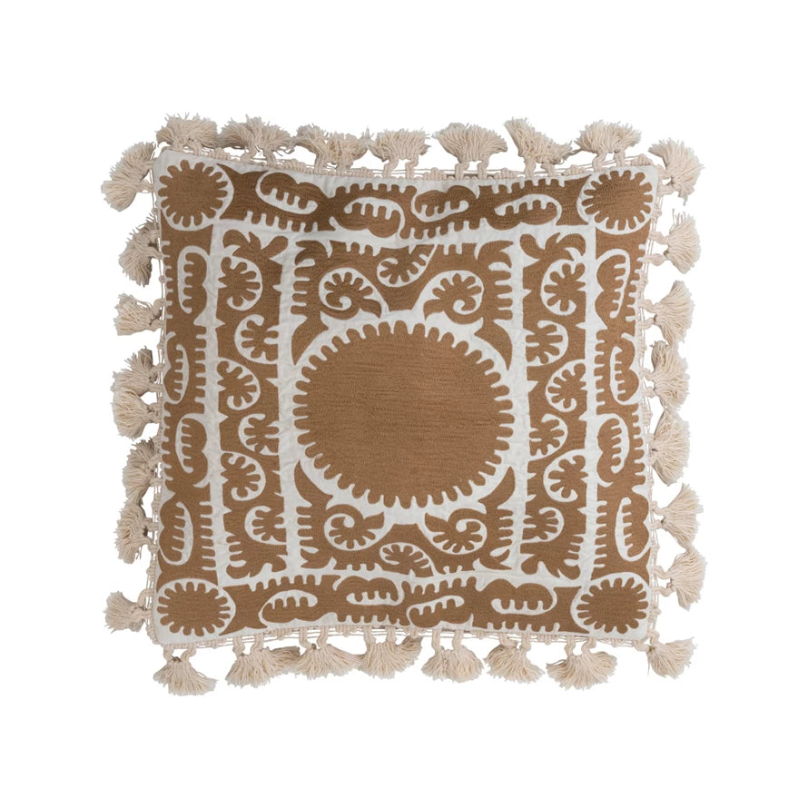 Chambray Embroidery Pillow