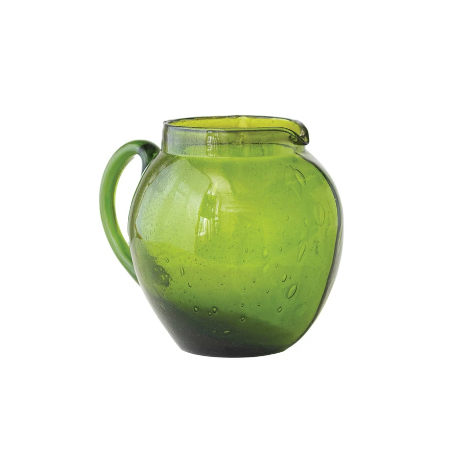 Green Glass Pitcher