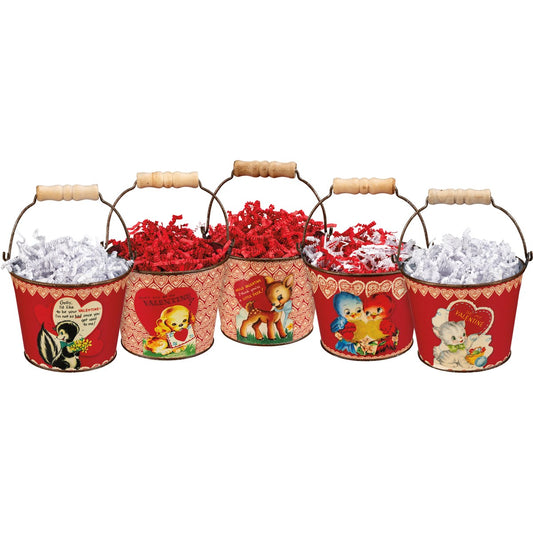 Vintage Valentines Buckets