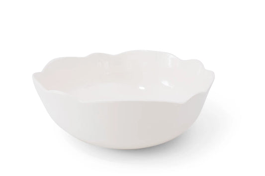 Scalloped Serving Bowl Cream