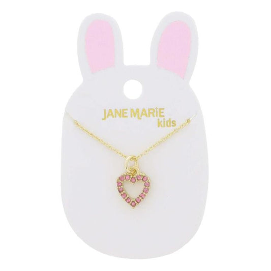 Kids Pink Heart Necklace