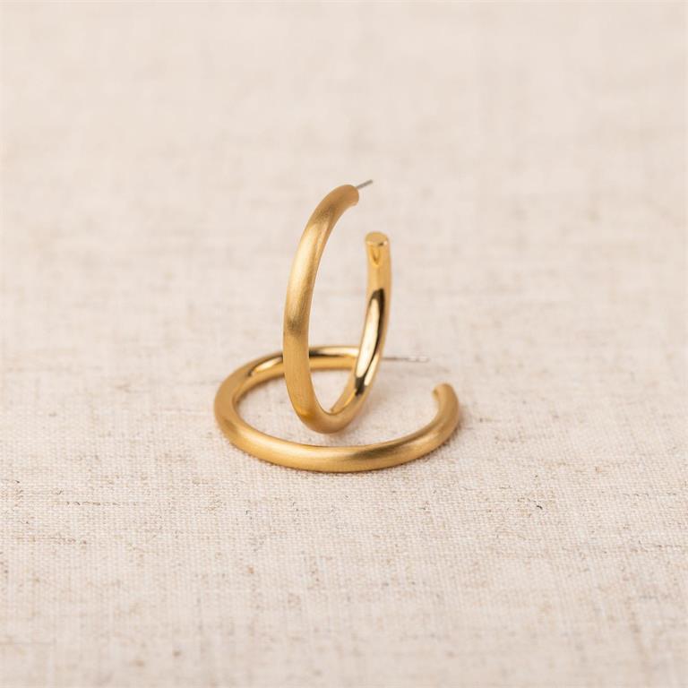 Michell MD Hoop Earrings Silver & Gold
