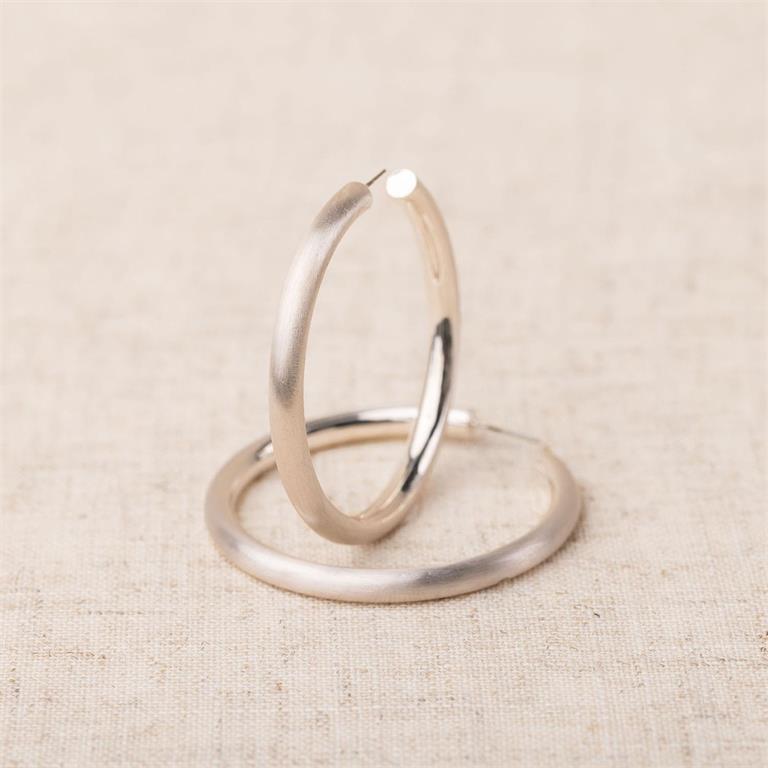 Michell MD Hoop Earrings Silver & Gold