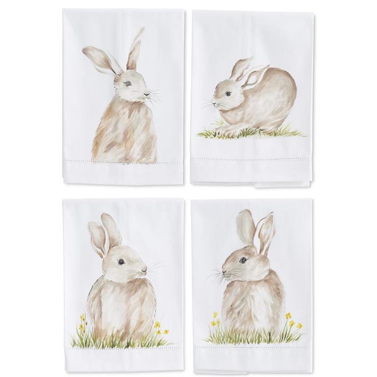 Bunny Hand-painted Guest Towel