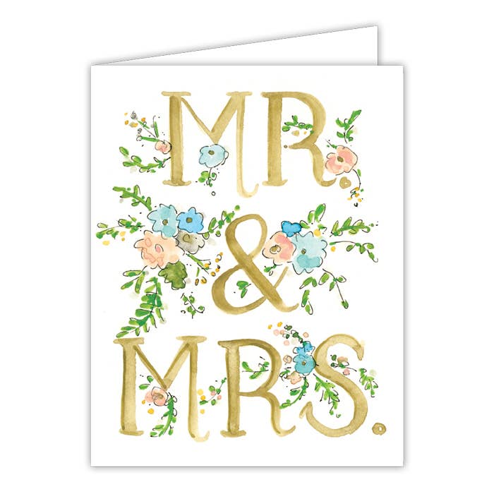 Mr and Mrs Floral Greeting Card