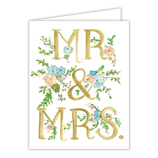 Mr and Mrs Floral Greeting Card