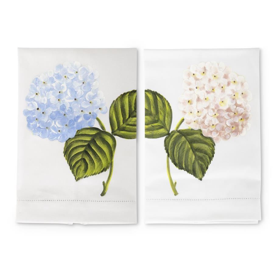 Hydrangea Hand-painted Guest Towel