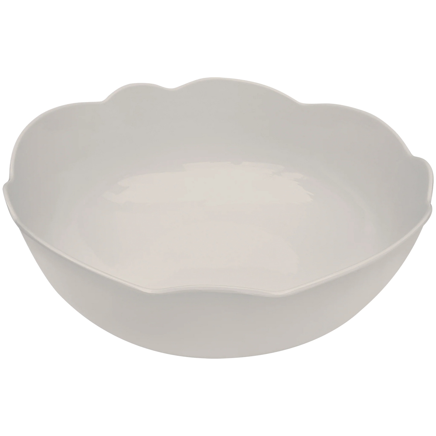 Scalloped Serving Bowl Stone