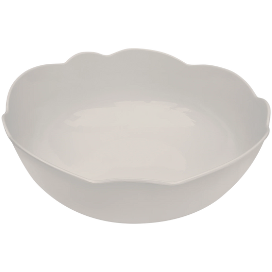 Scalloped Serving Bowl Stone