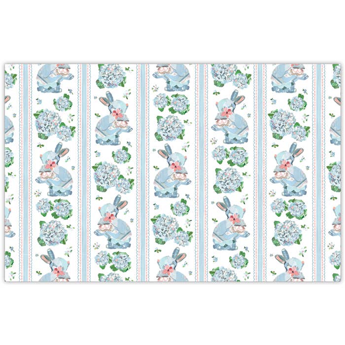 Bunny Hydrangea Stripe Placemat