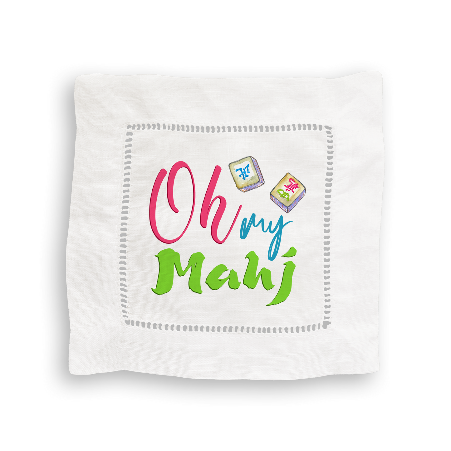 Mahjong Mixed Linen Cocktail Napkin Set