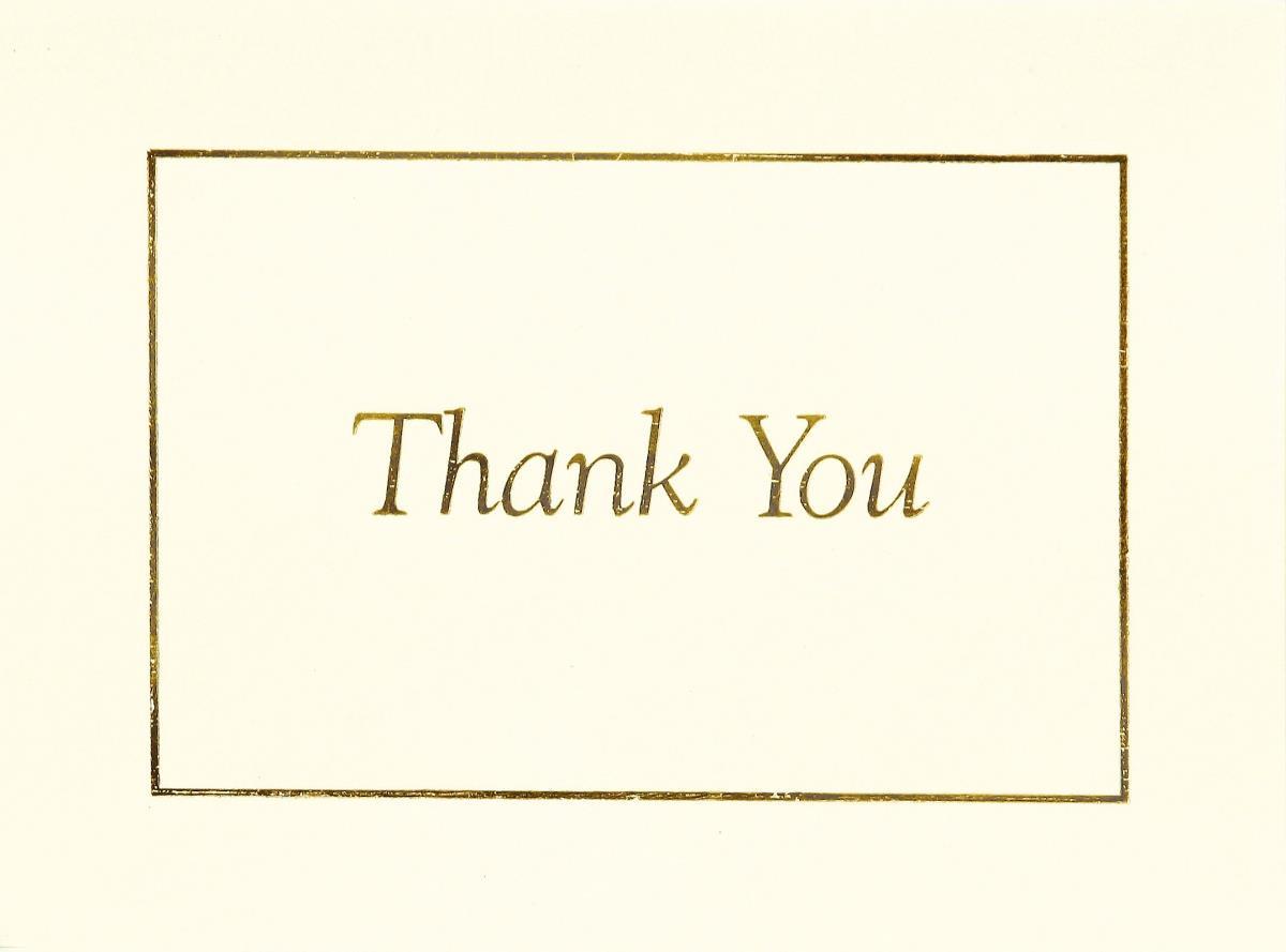 Thank You Notes Gold